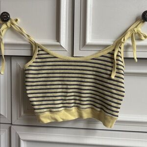 Truly Madly Deeply Yellow and Black Striped Top